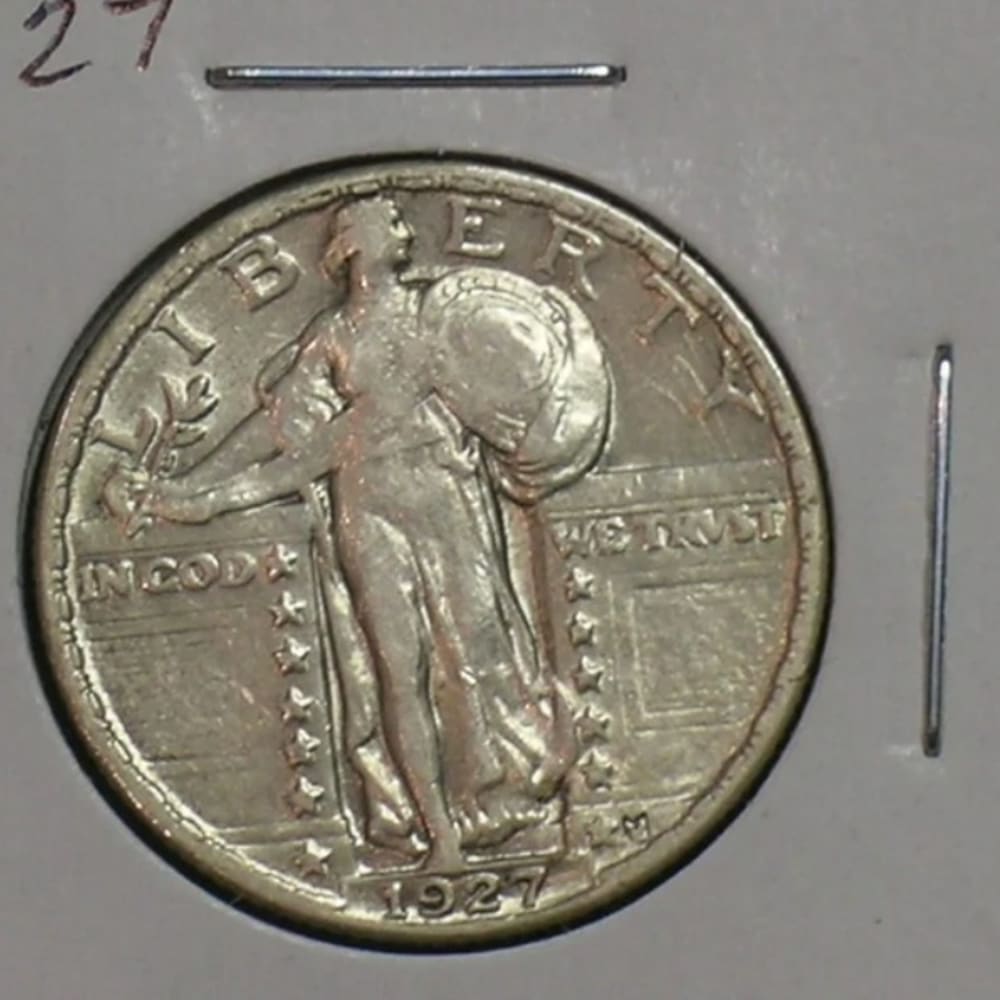 1927 Sharp Standing Liberty Quarter - Early Date Coin - -- over 90 years old (AD7)